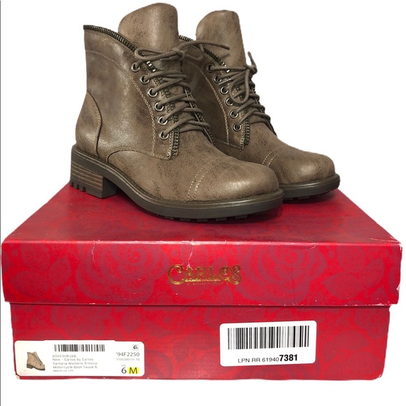 Carlos Santana Simone Motorcycle Boot Taupe Sz 6M - Picture 1 of 9